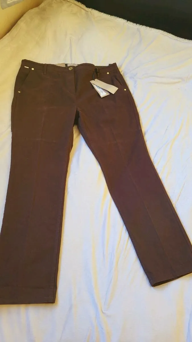 Womens trousers size22-24 XXL chocolate brown - Image 3