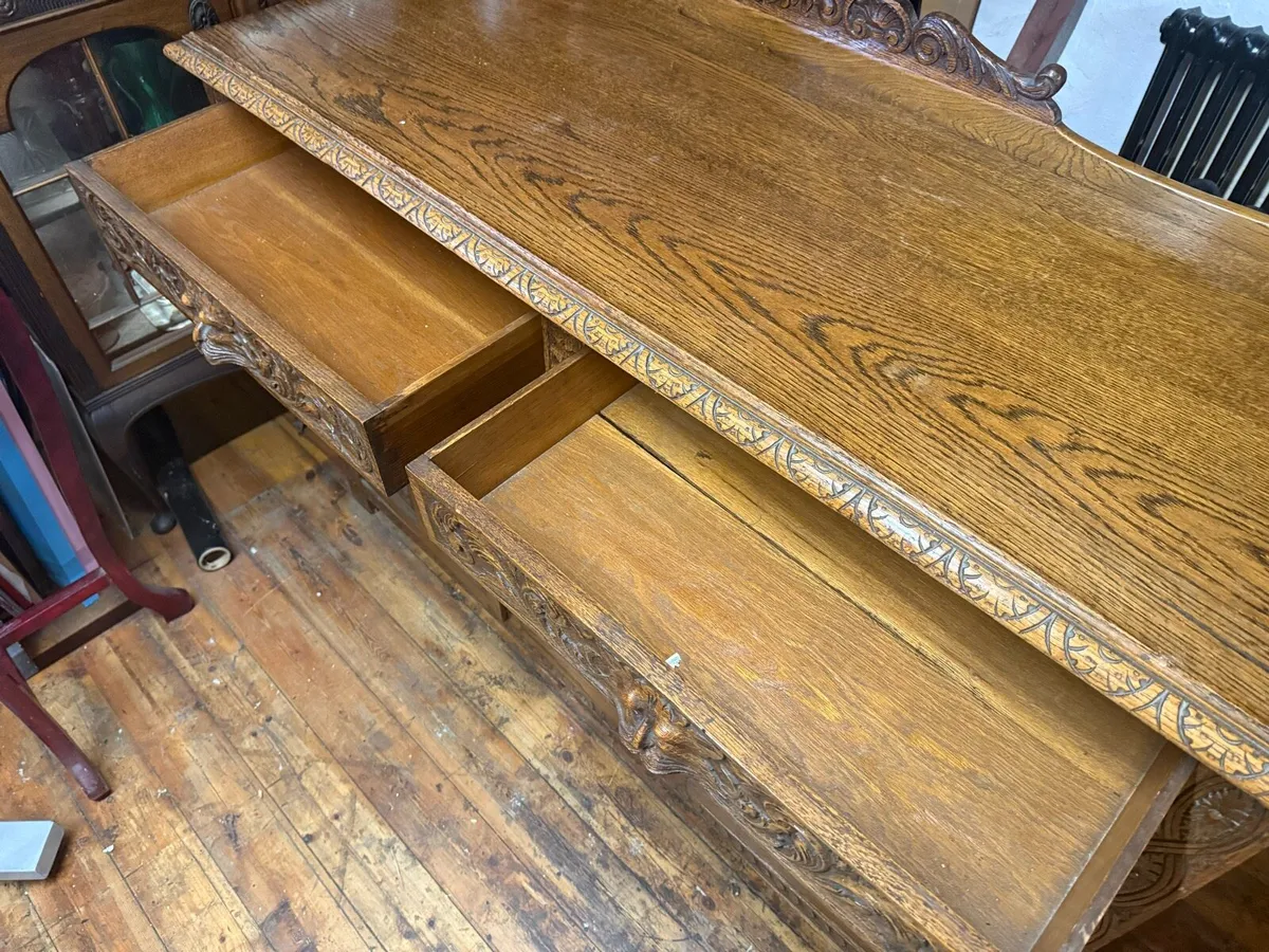 Carved Oak Sideboard. - Image 3
