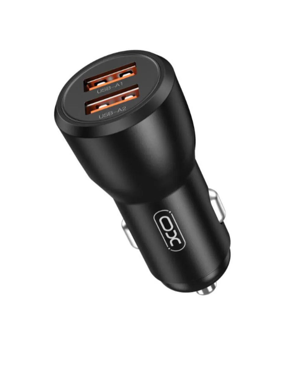 XO Dual USB Car Charger – 30W w/ 3-in-1 Cable - Image 1