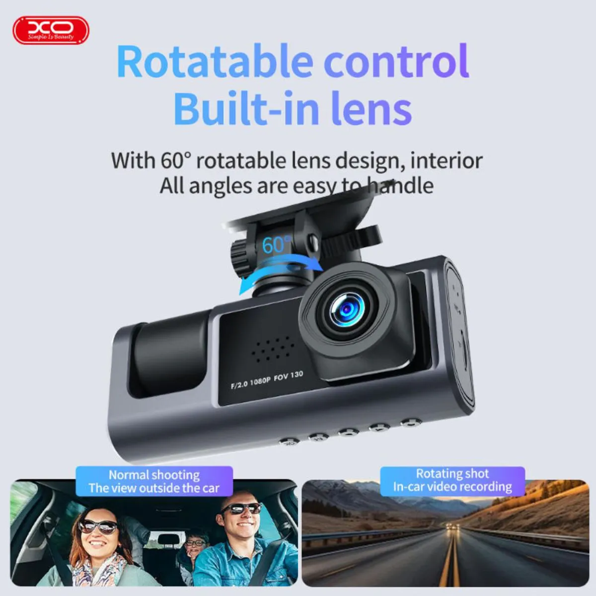 XO Dual Dashboard Camera – HD - Image 3