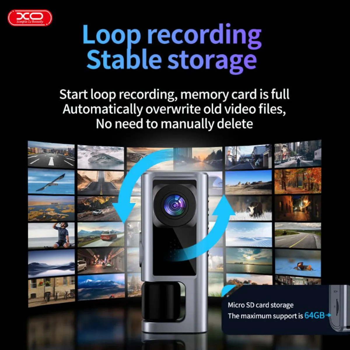 XO Dual Dashboard Camera – HD - Image 4