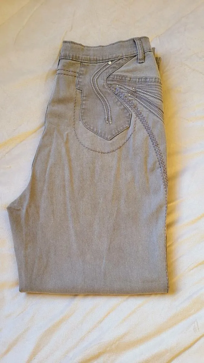 Womens trousers jeans size 18-20 XL grey - Image 3