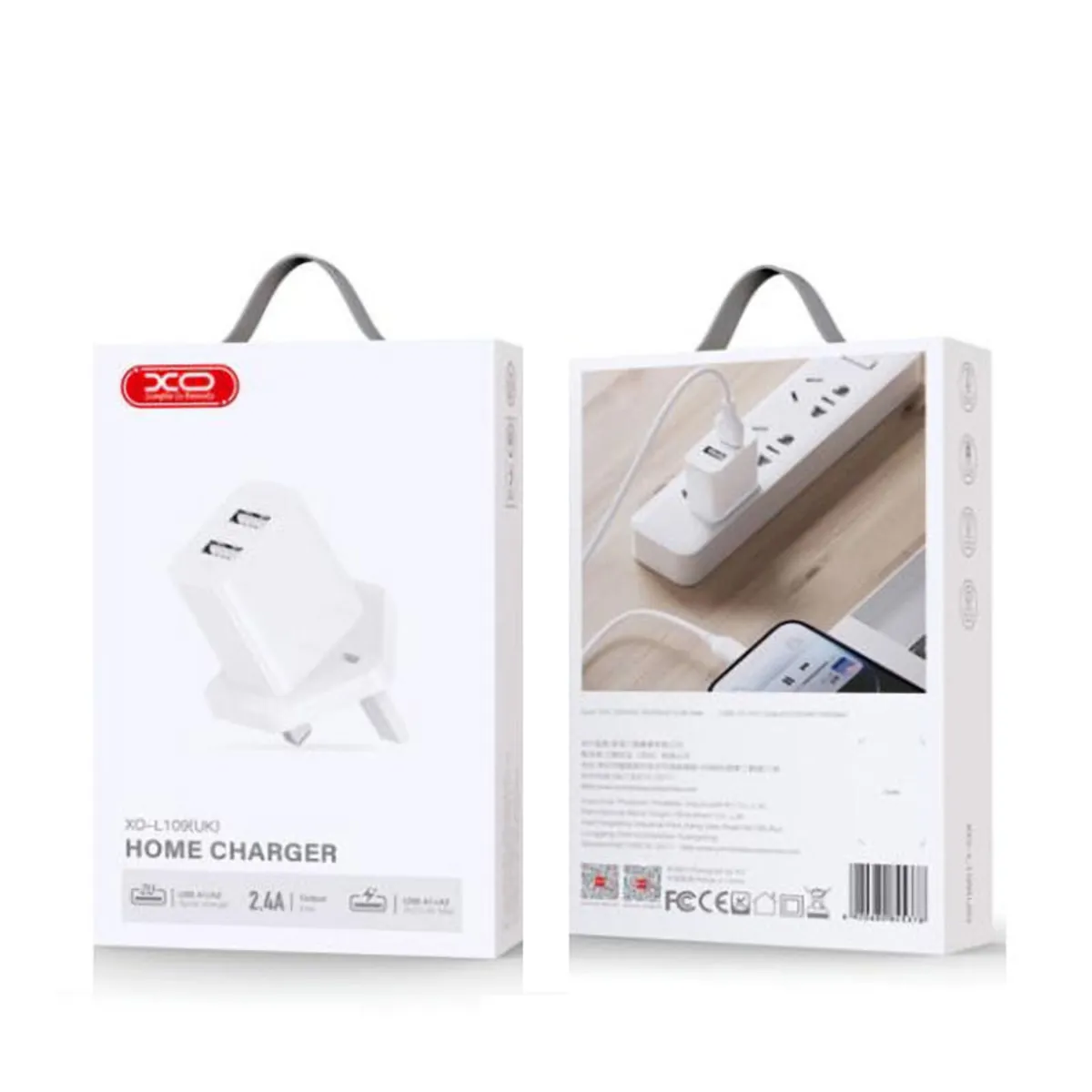 XO USB Plug Adapter – Dual Usb-a 2.4a - Image 2