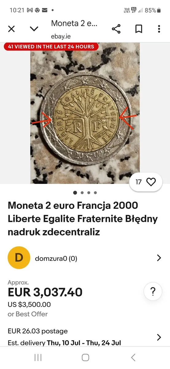Collectable 2 euro coin - Image 1