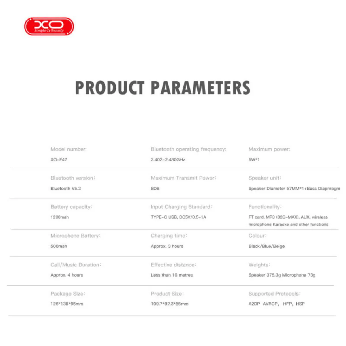 XO XO-F47 Speaker With Microphone - Image 4