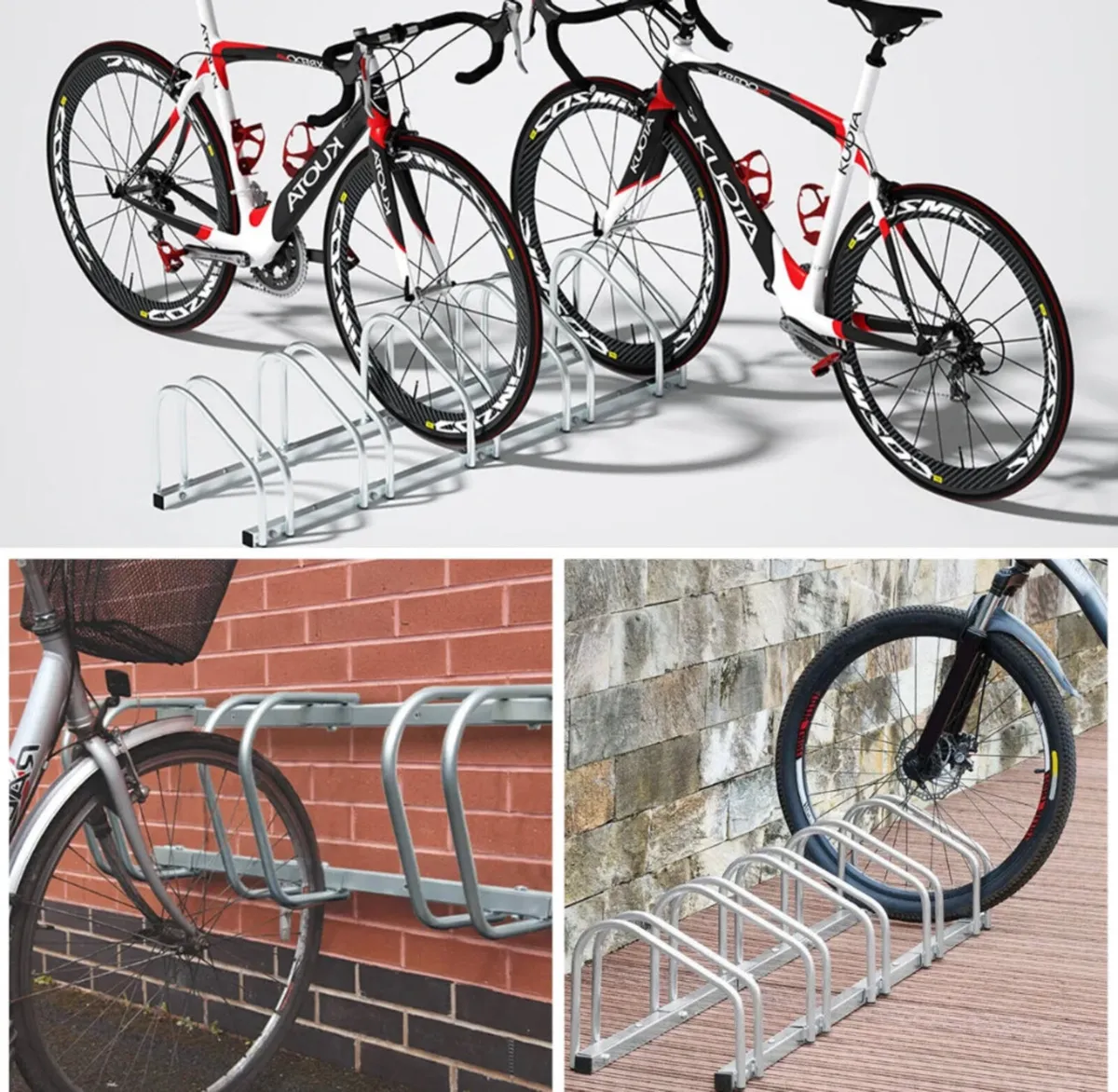 5 Bike Parking Stand Steel Bicycle Rack - Image 1