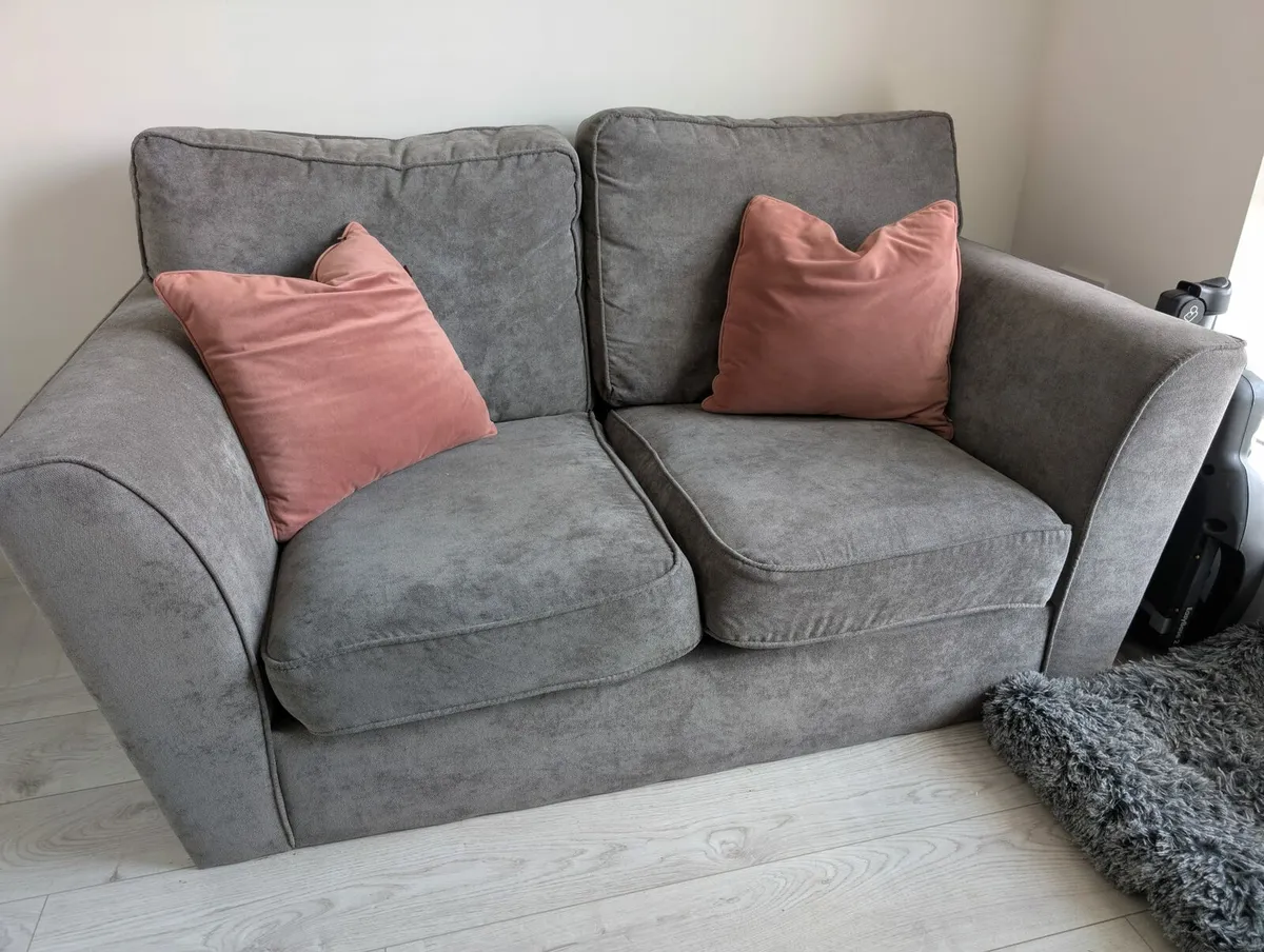 Newton Grey 2 Seater Sofa - Image 1