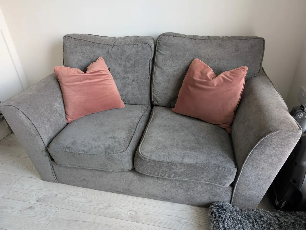 Newton Grey 2 Seater Sofa - Image 2