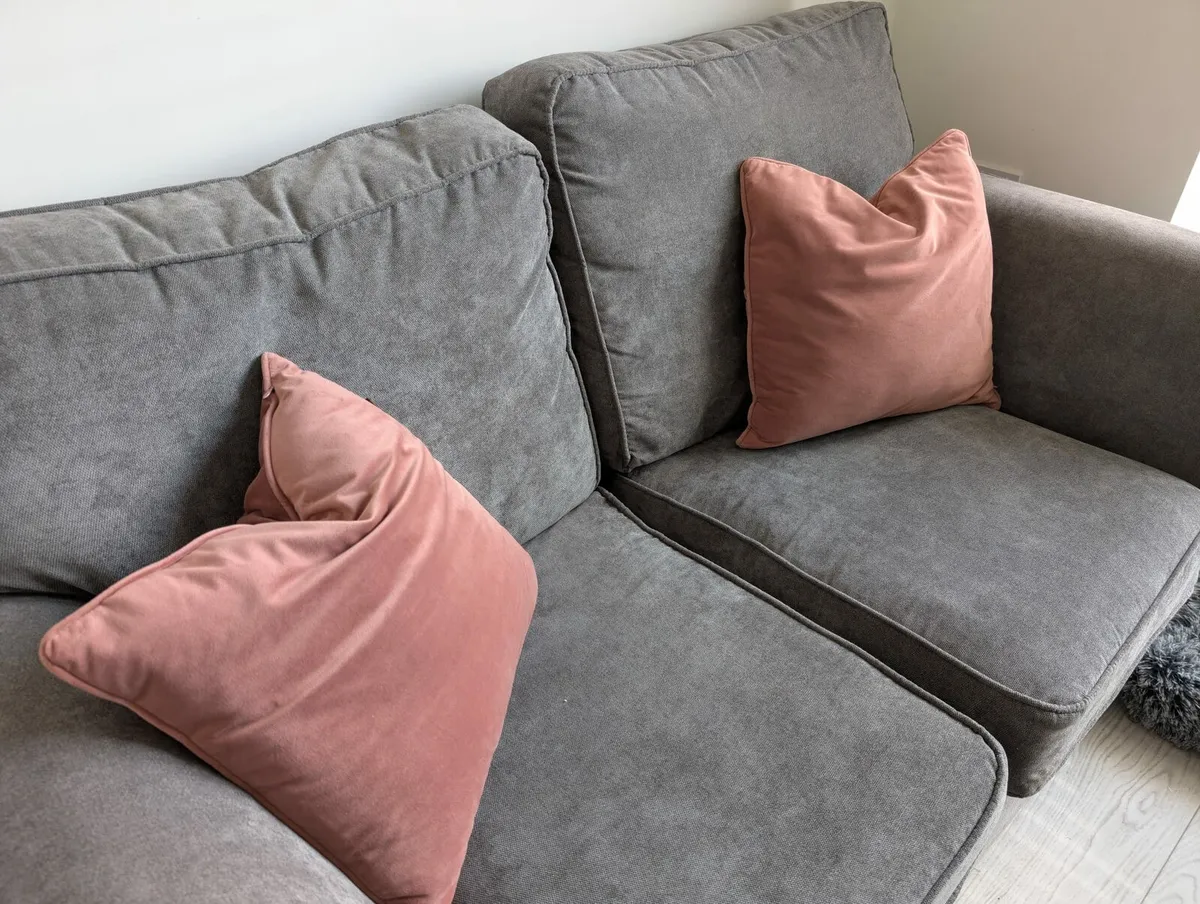Newton Grey 2 Seater Sofa - Image 3