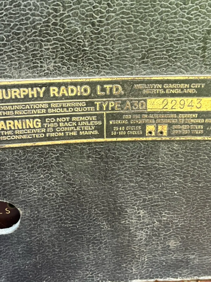 Vintage 1936 Murphy Valve Radio - Image 3