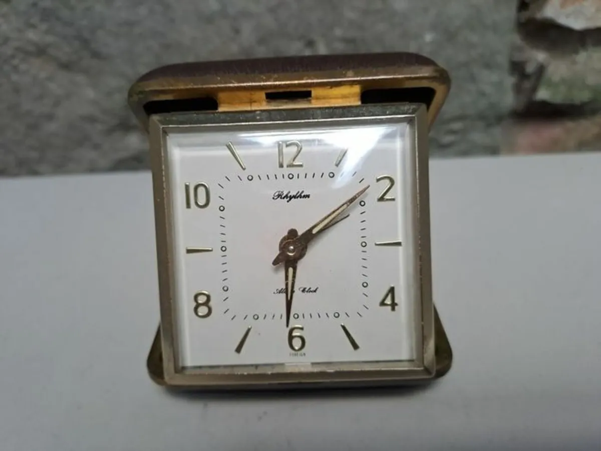 Vintage Rhythm travel and alarm clock - Image 1