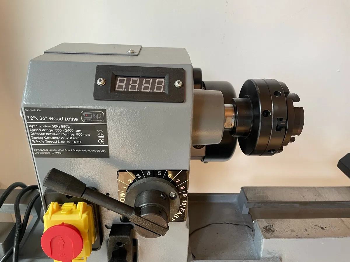 Sip 12x36 wood lathe +sharpener +bench - Image 3