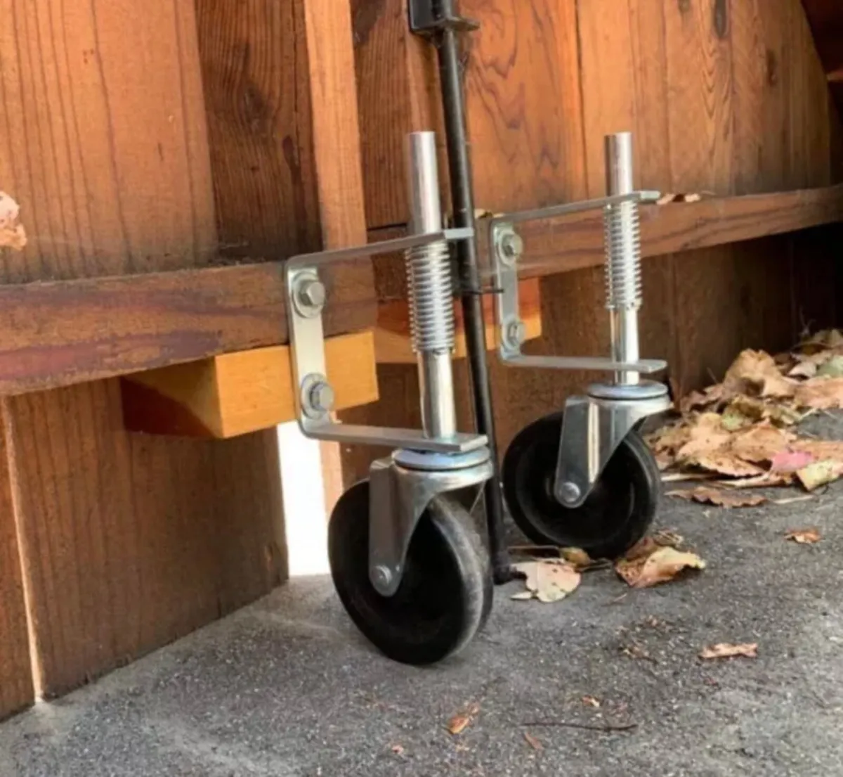 2 x Spring Loaded Gate Wheels 4" 102mm - Image 1