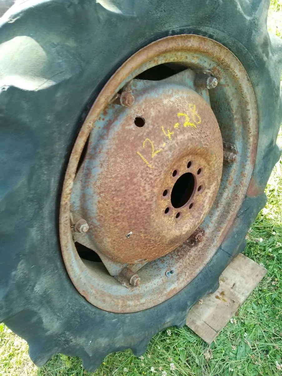 Wheels tyres12.4X28 & Row crops to suit Massey etc - Image 2