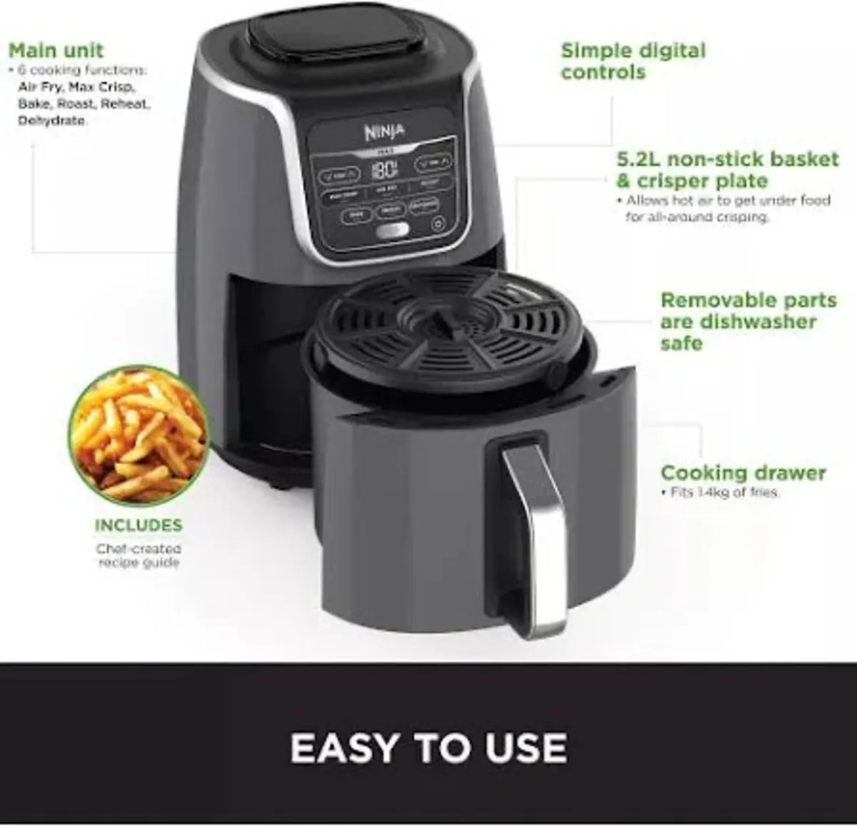 Ninja Air Fryer Max - 5.2L - Image 2