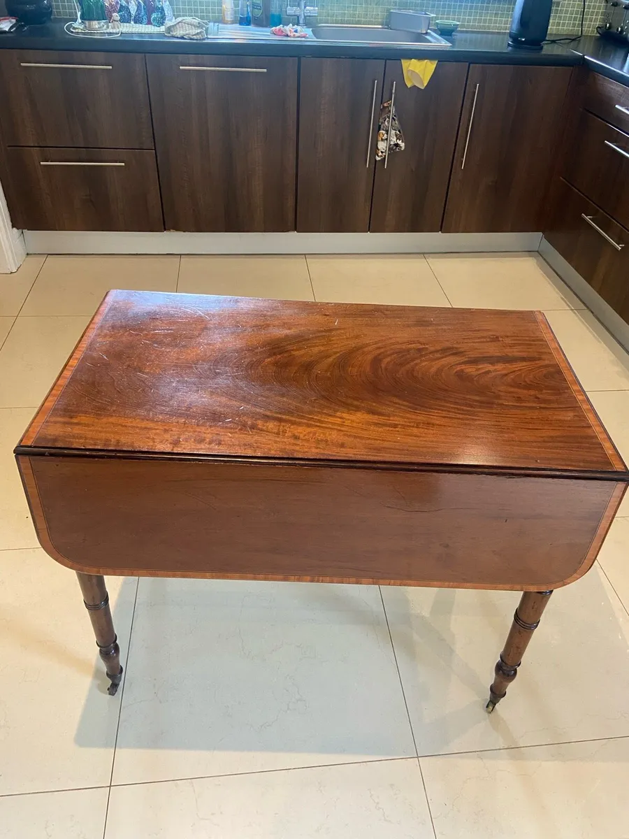 Antique Georgian Mahogany Pembroke Table - Image 3