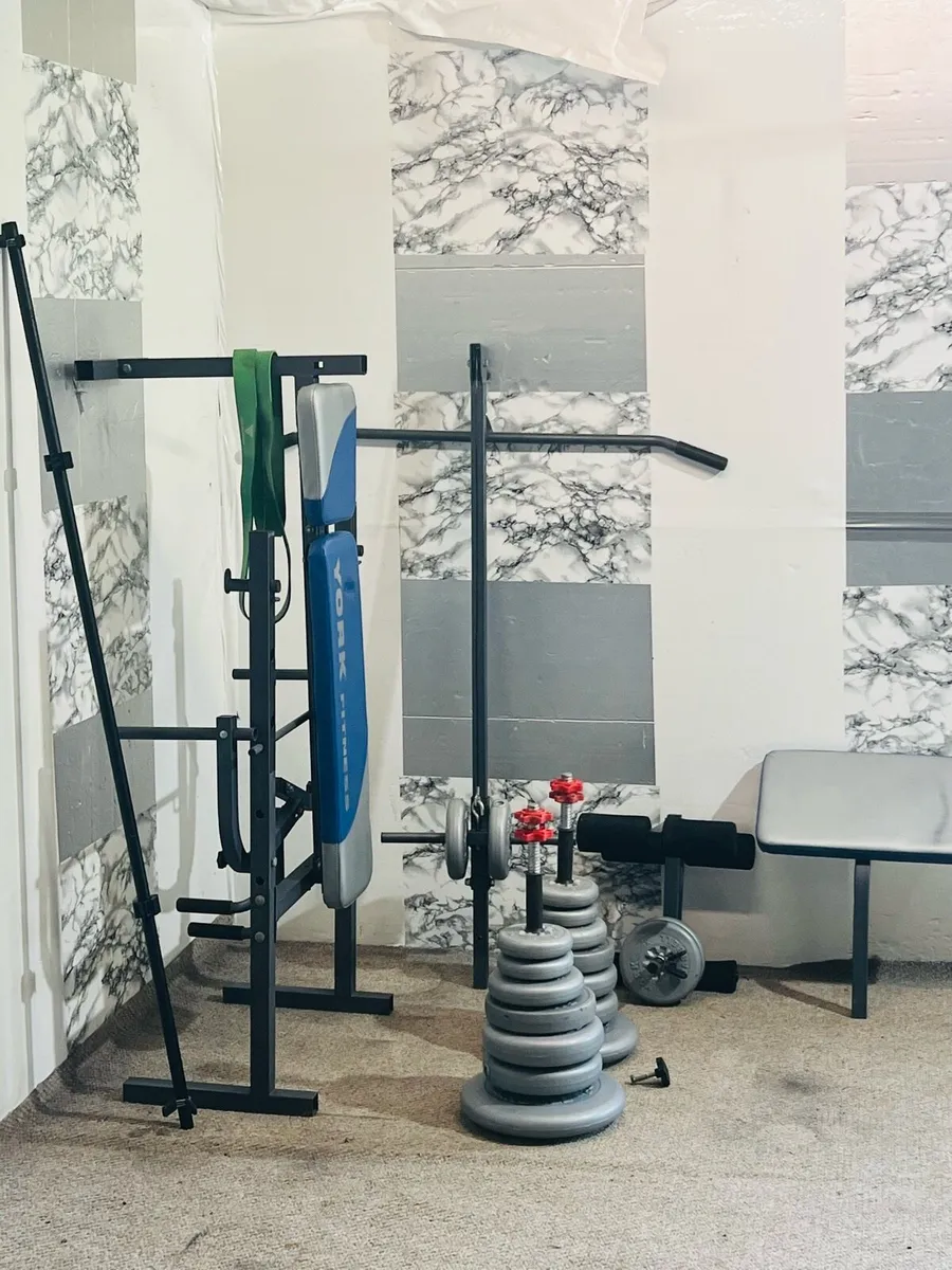 All in one gym set weights bar dumbbells - Image 4