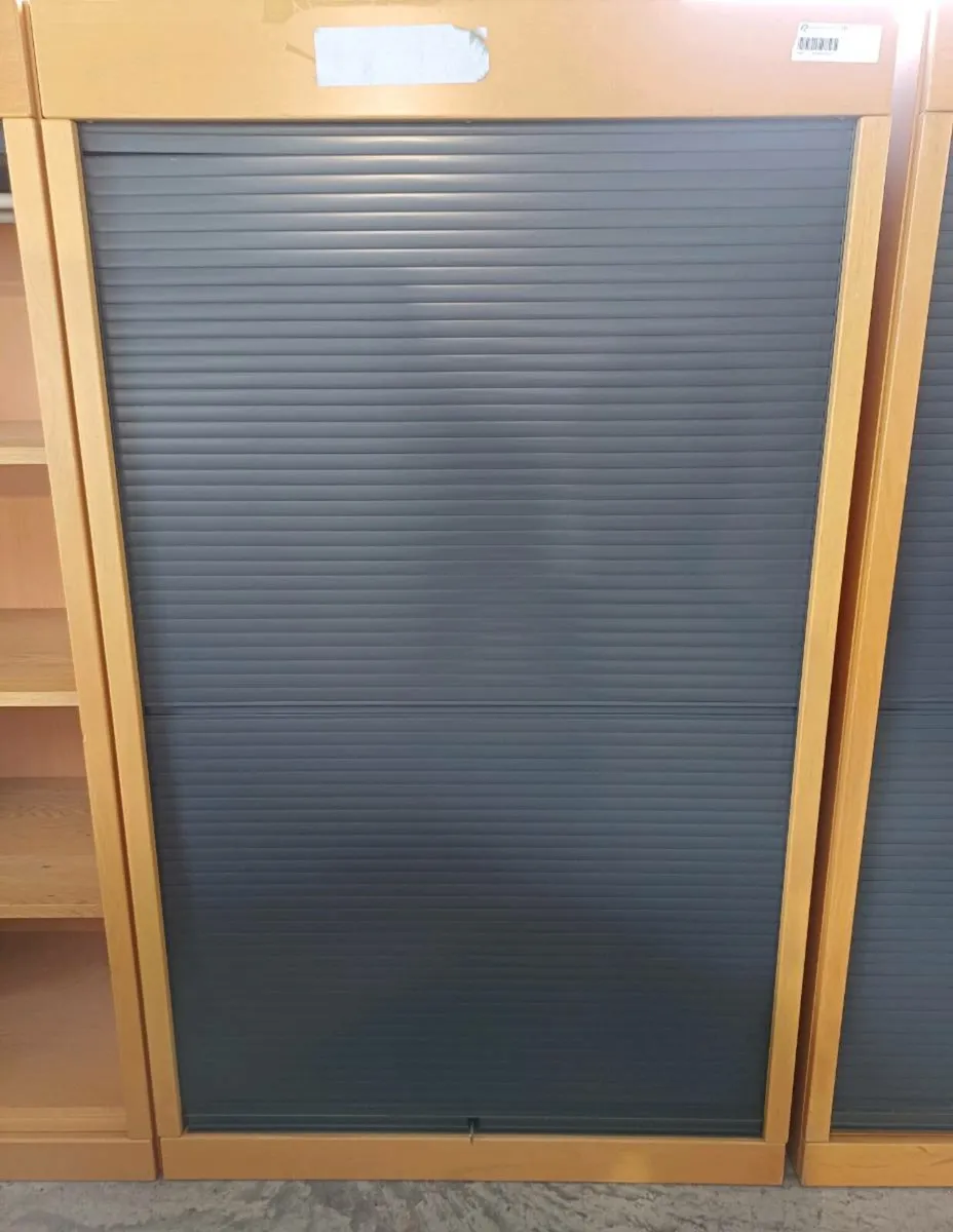 1.67m Roller Door Wooden Cabinets - Image 1