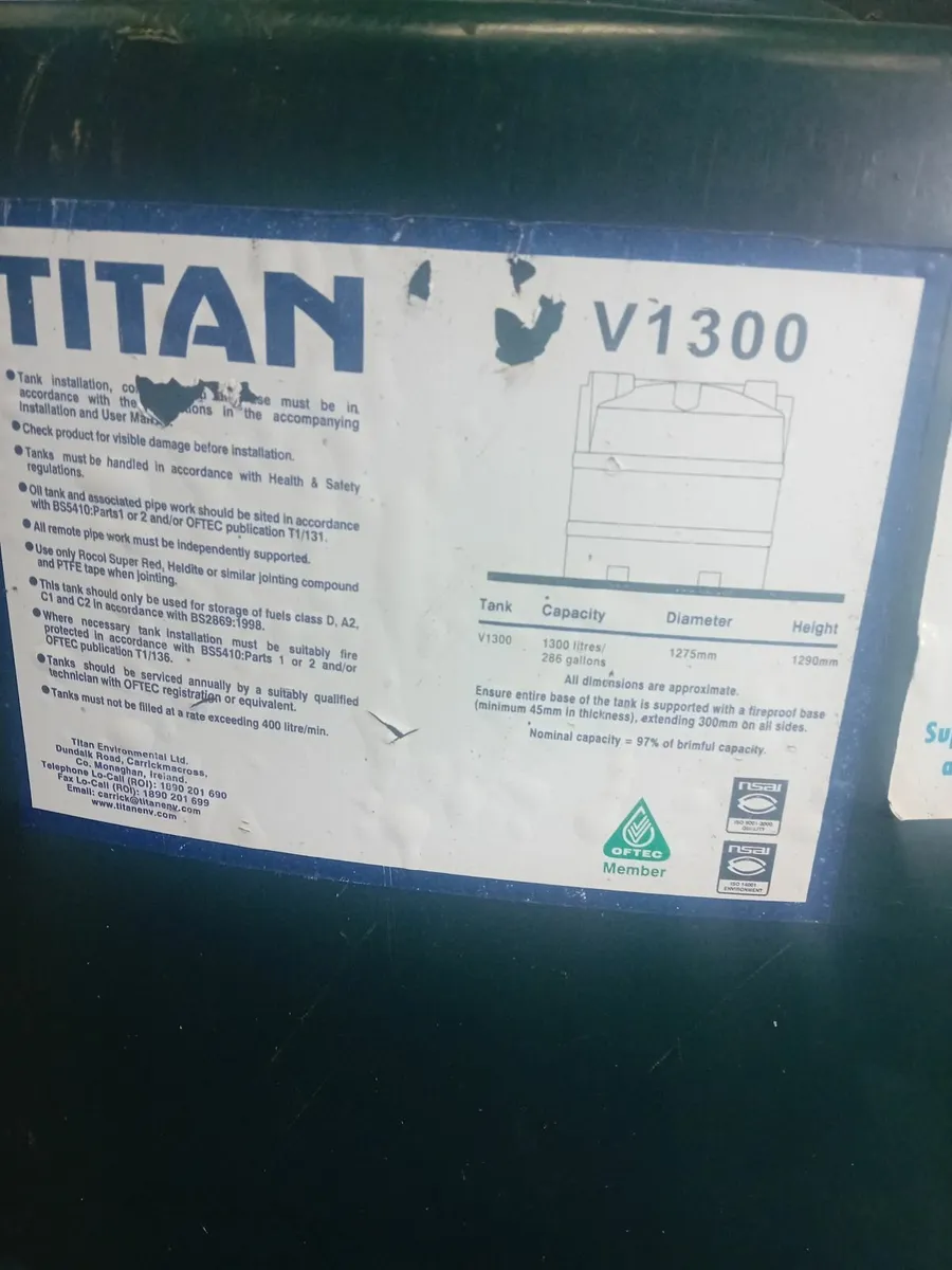 titan v 1300  oil tank - Image 3