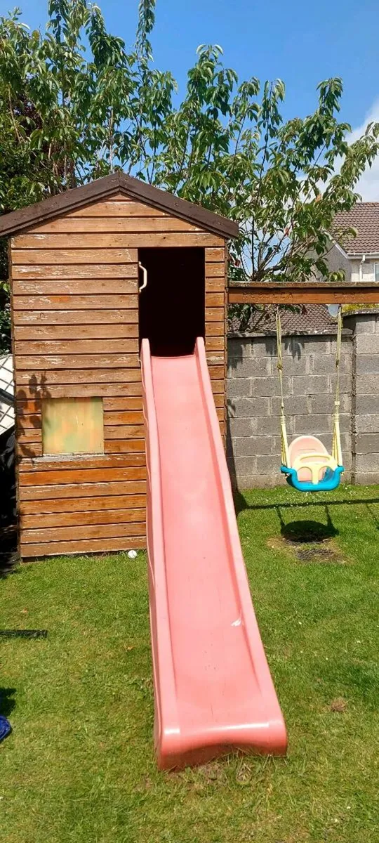 Swing set and slide wooden structure - Image 2