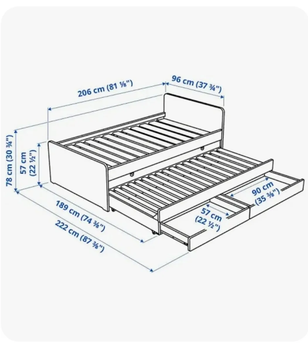Single bed with underbed and storage - Image 4