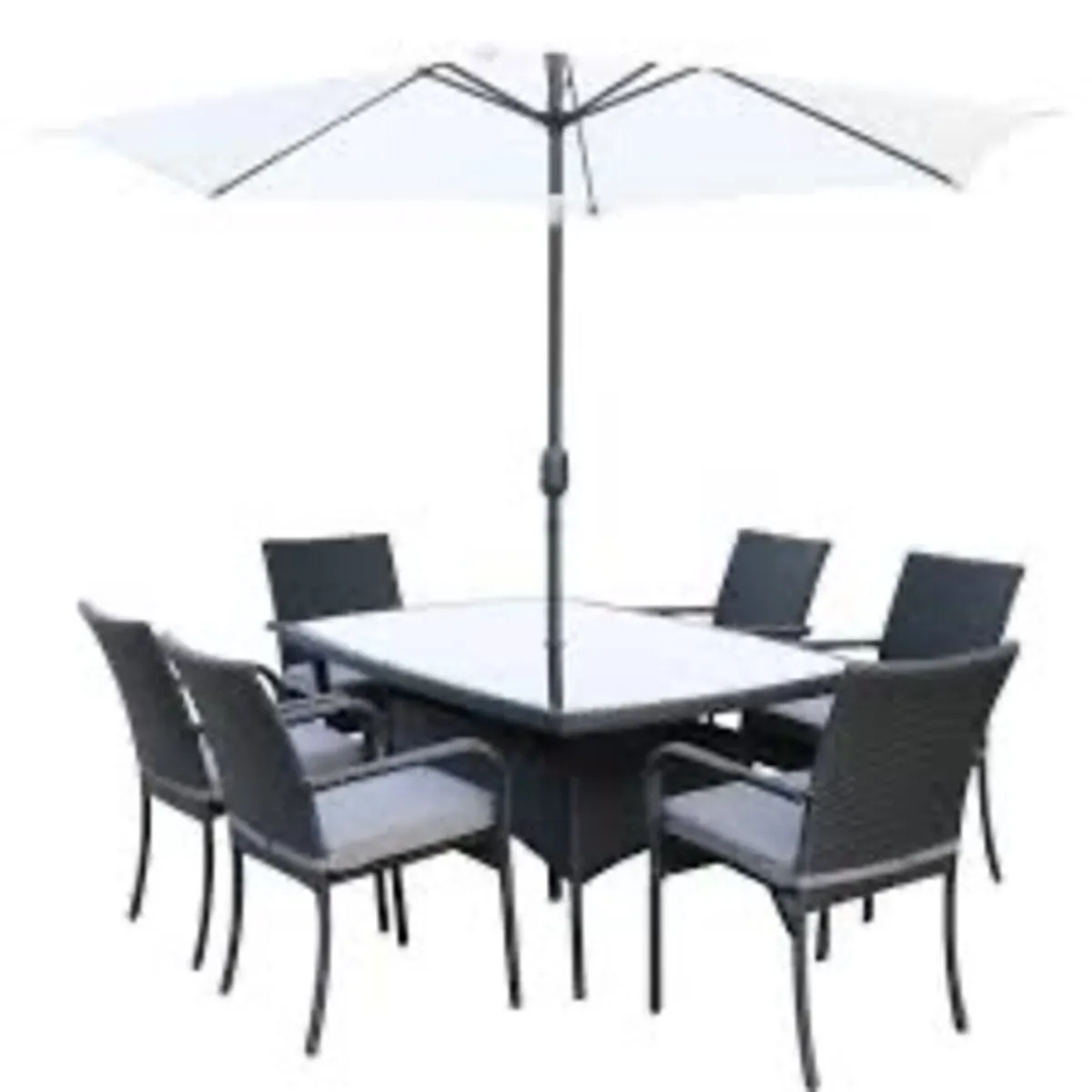 Euroactive Sienna 6 Seater Rectangular Rattan Furn - Image 1