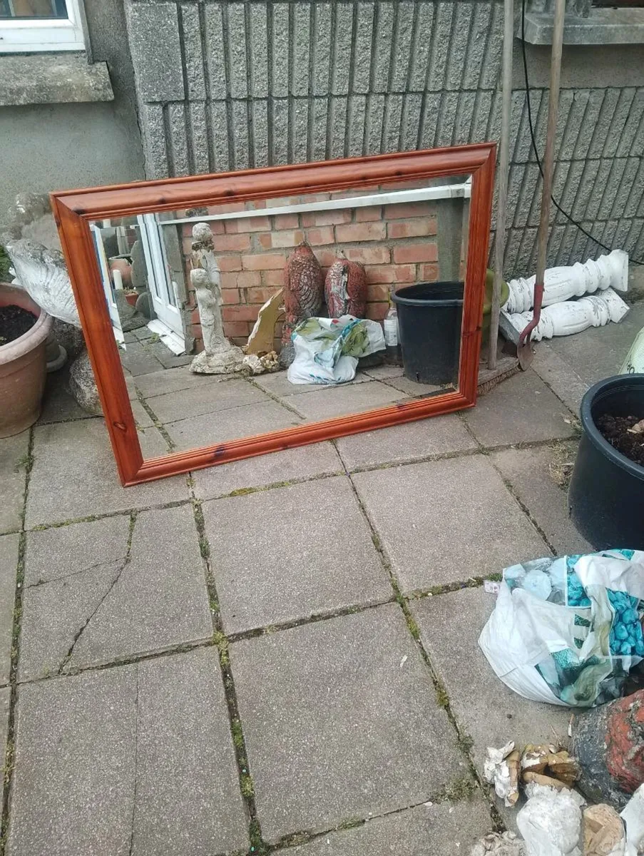Large pine mirror - Image 1