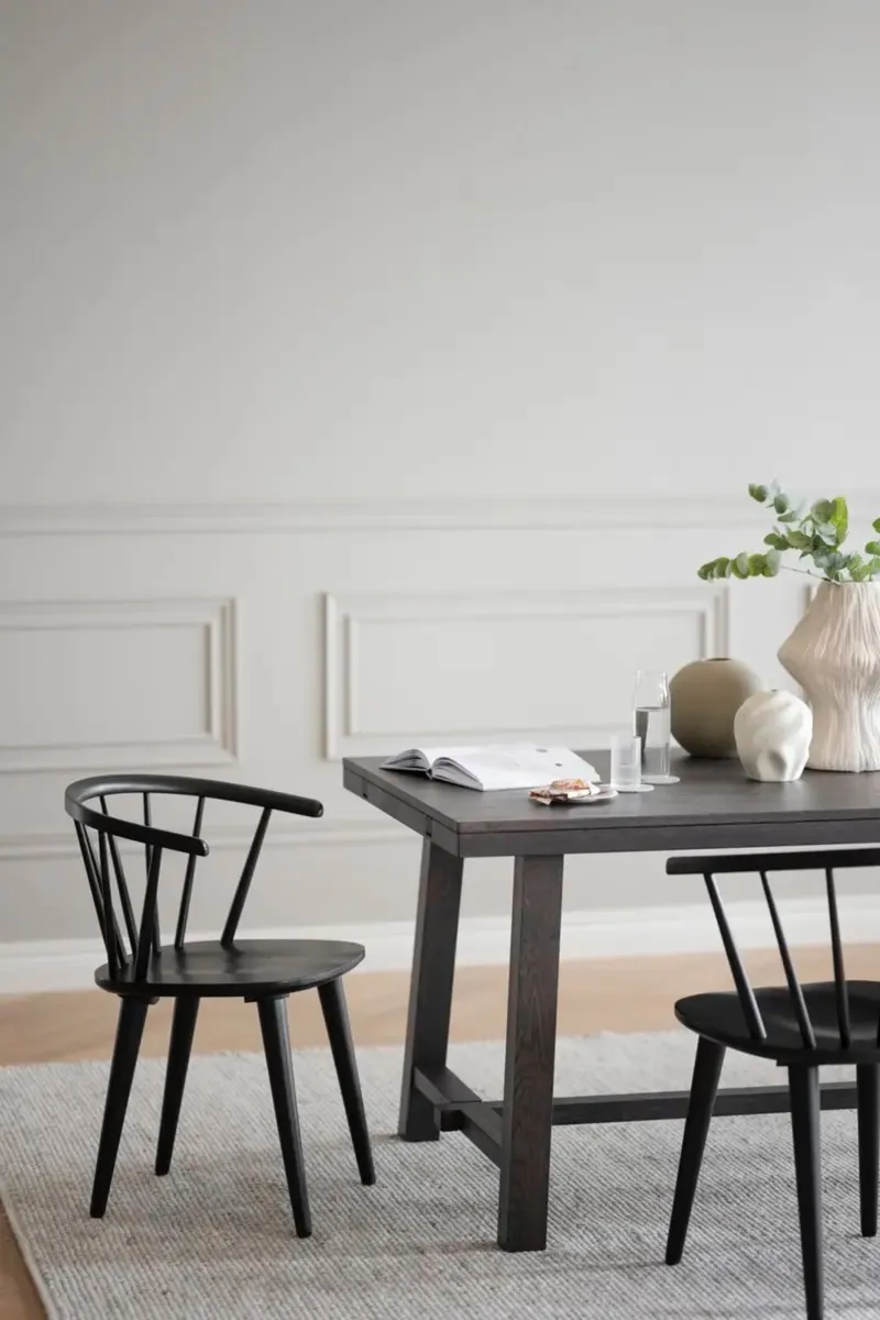 4 Rowico Carmen Dining Chairs – Black - Image 2