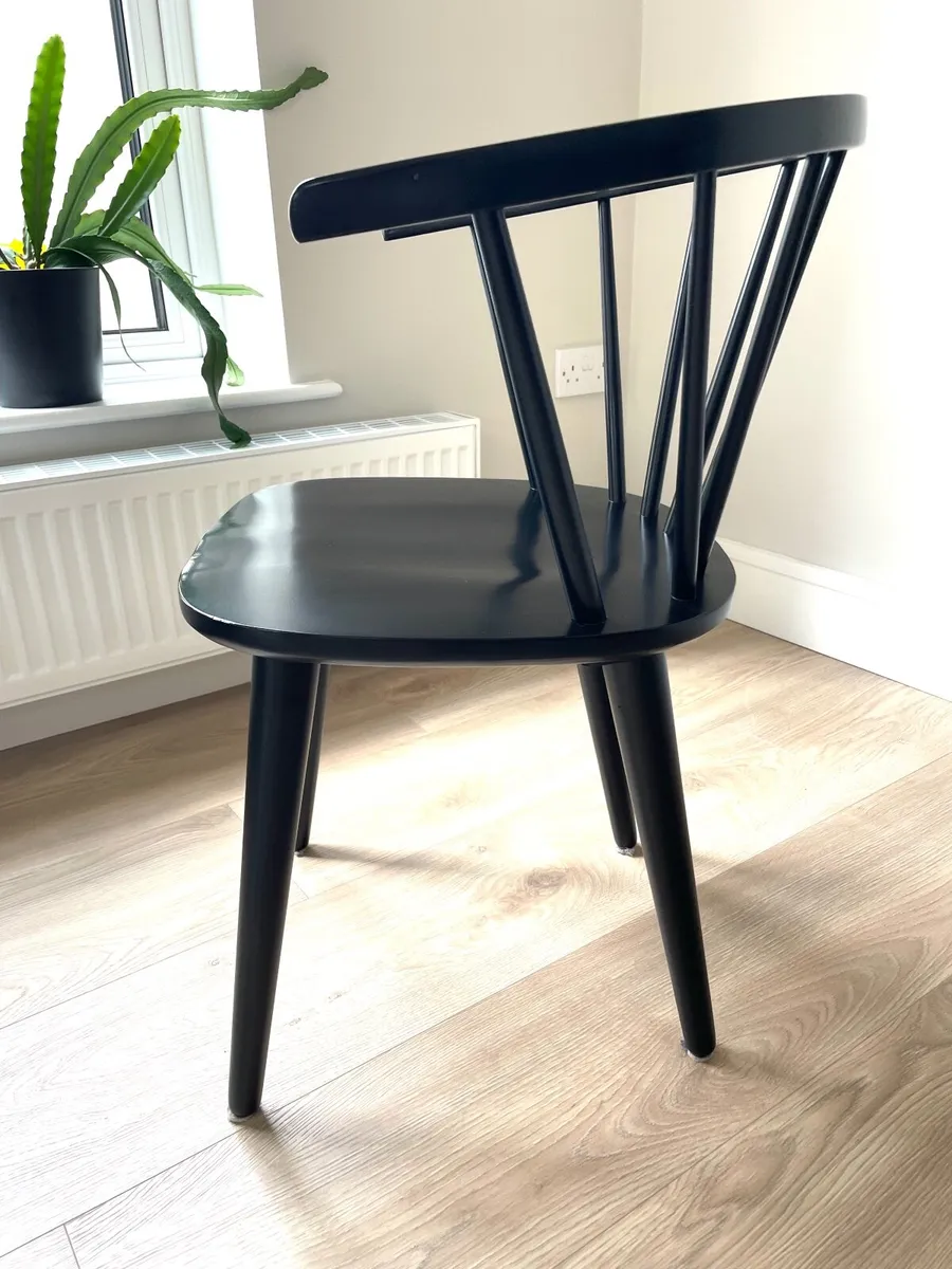 4 Rowico Carmen Dining Chairs – Black - Image 4