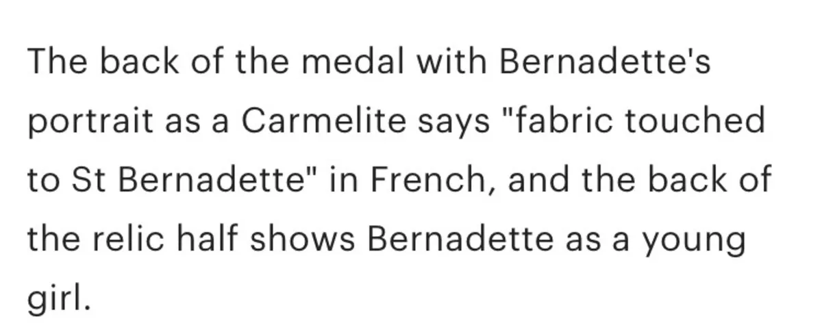 St Bernadette Relict - Image 3
