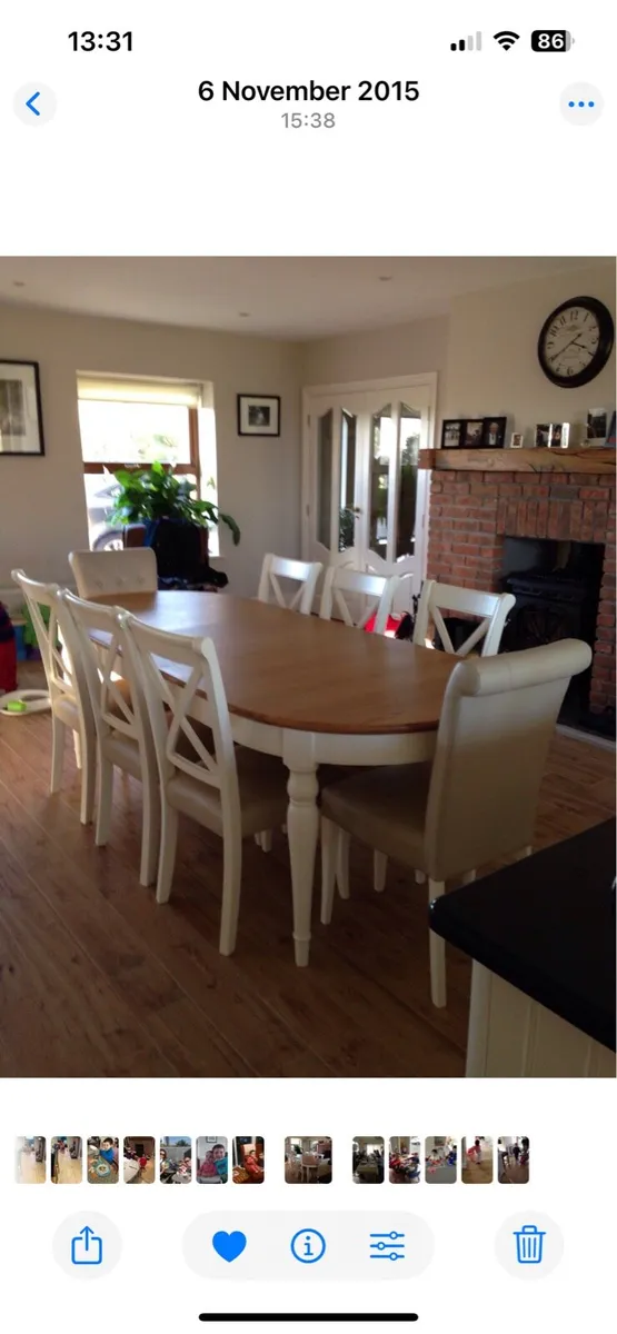 Kitchen table & 8 chairs - Image 1