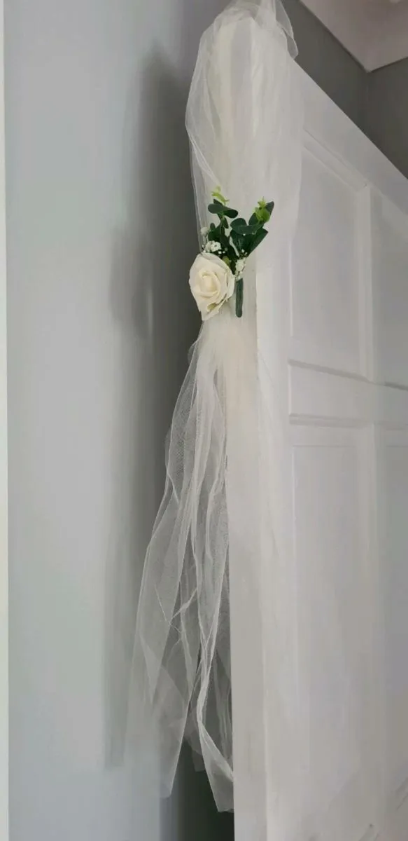 White Tulle Pew Ends for Hire