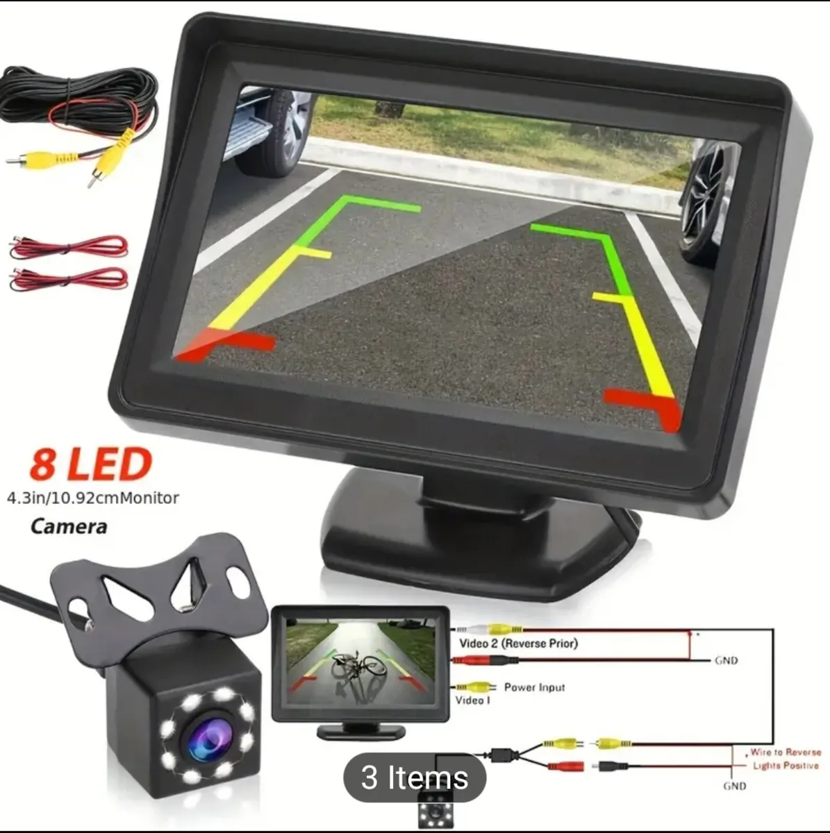 Reversing camera and monitor