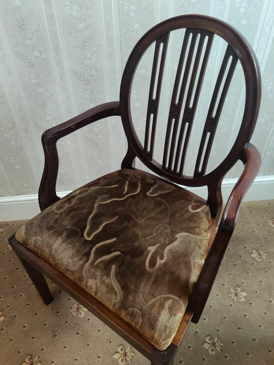 Heavy Duty Hardback Armchair Oak Club  Chair - Image 2