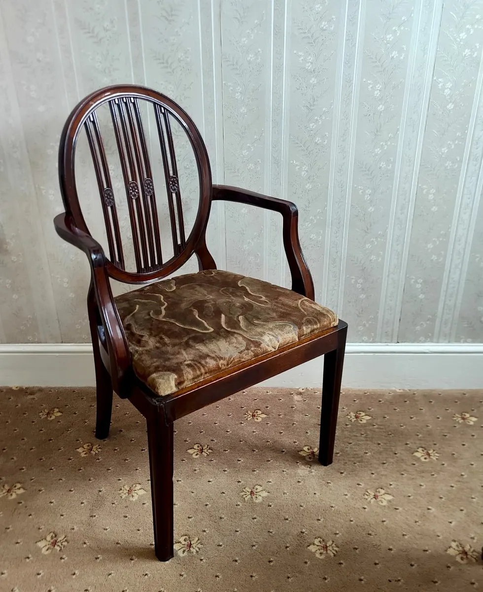 Heavy Duty Hardback Armchair Oak Club  Chair - Image 1