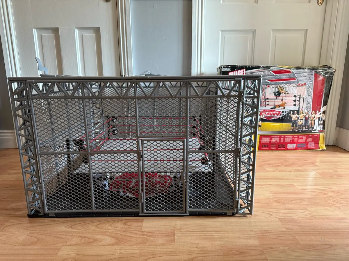 Wwe jakks Hell In a cell & elite scale ring - Image 1