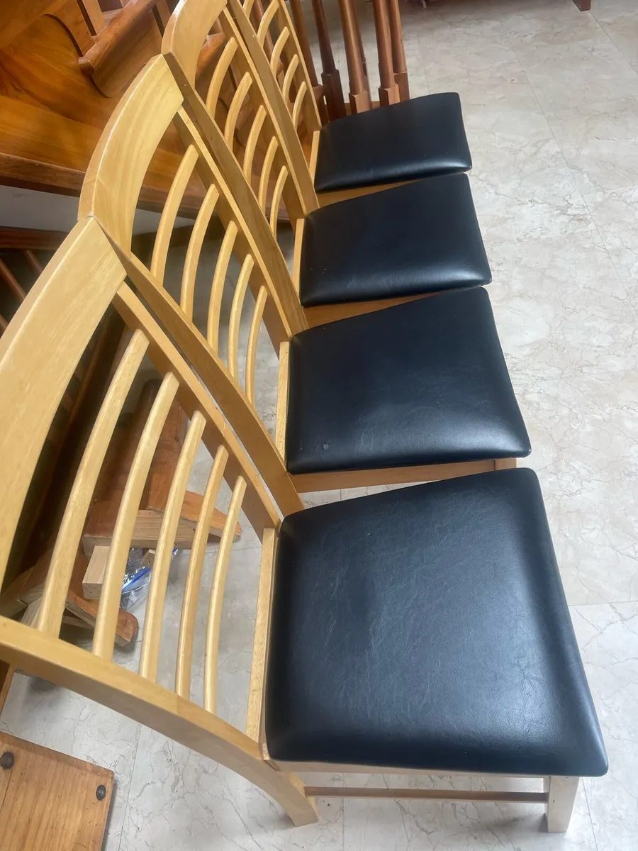4 x Beautiful Leather Kitchen Dining Chairs - Image 2