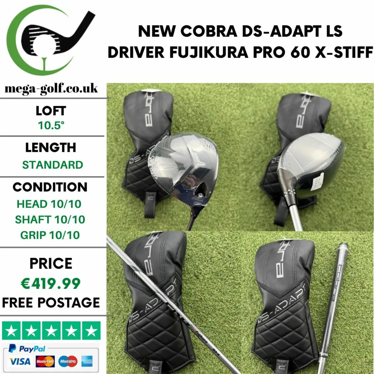 NEW COBRA DS-ADAPT LS DRIVER / 10.5° / STIFF - Image 1