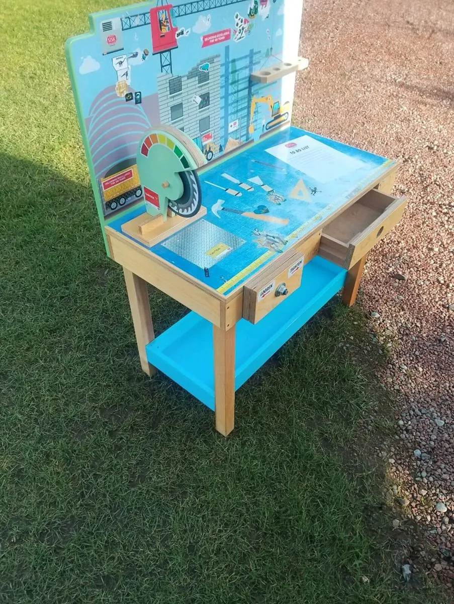 Solid wood toy work bench - Image 1