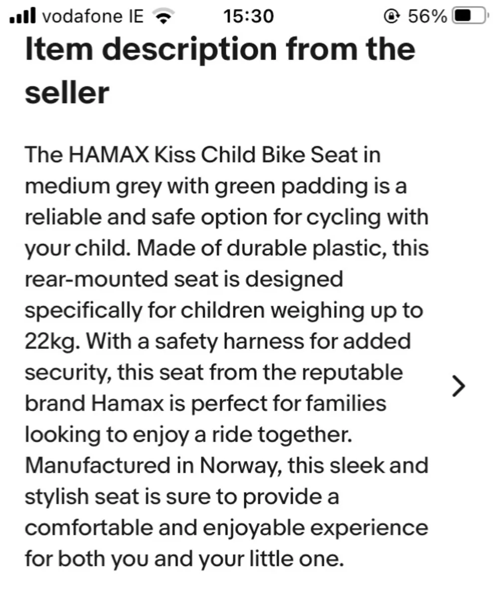 Child’s bike seat - Image 3