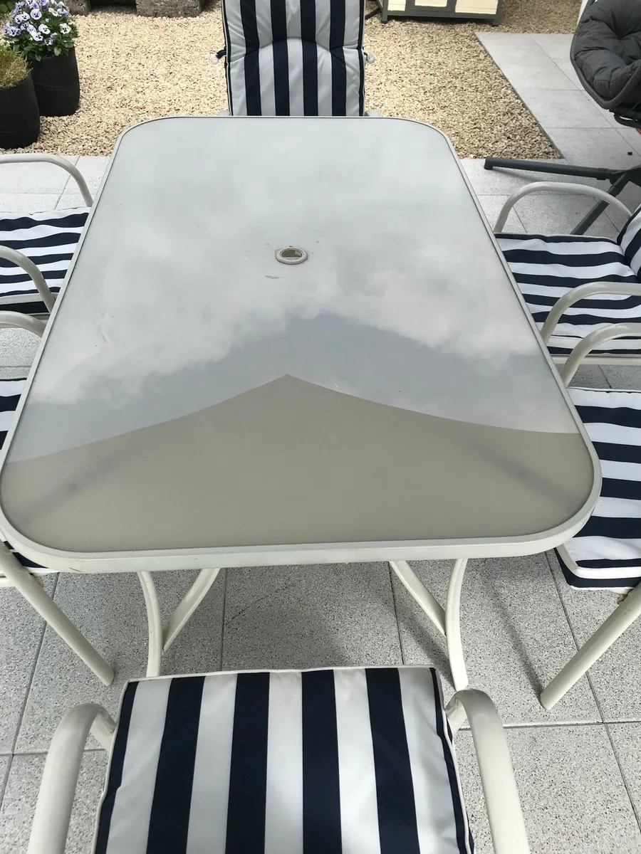 Garden patio set with 6 chairs - Image 4