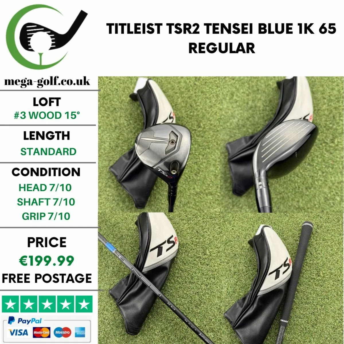 TITLEIST TSR2 #3 WOOD 15° / REGULAR - Image 1