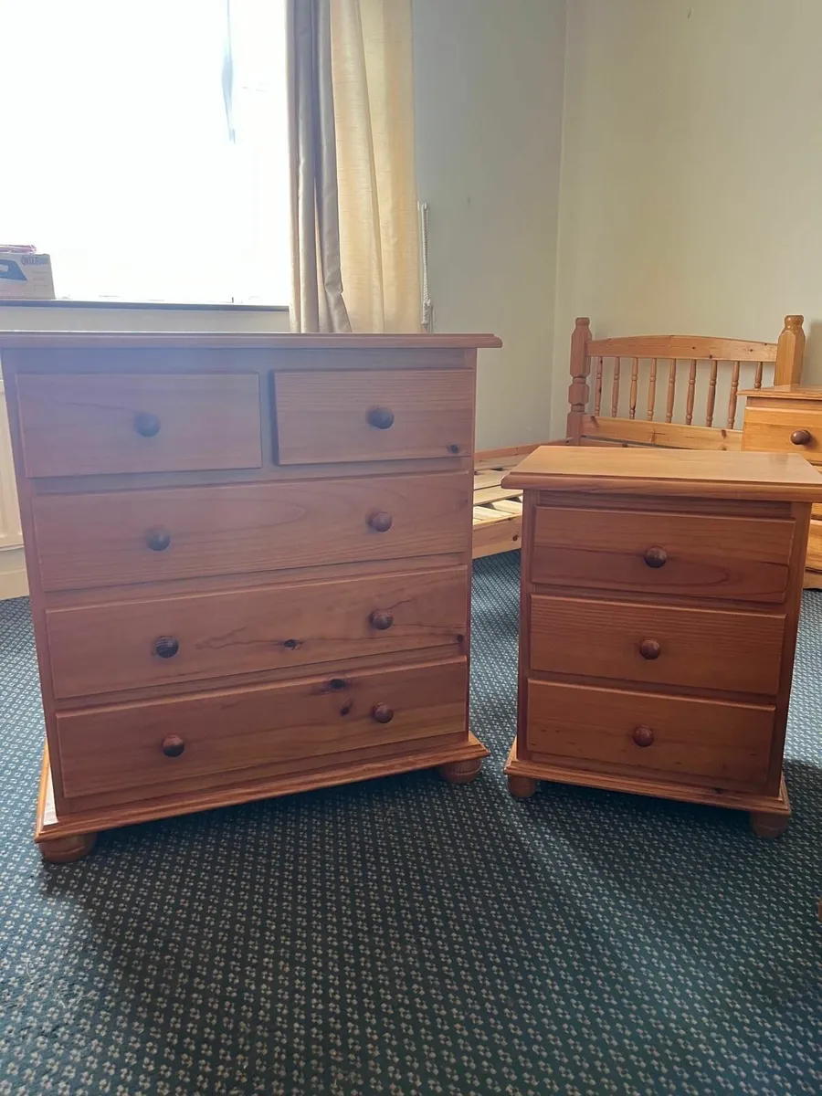 Chest of drawers and bedside Locker