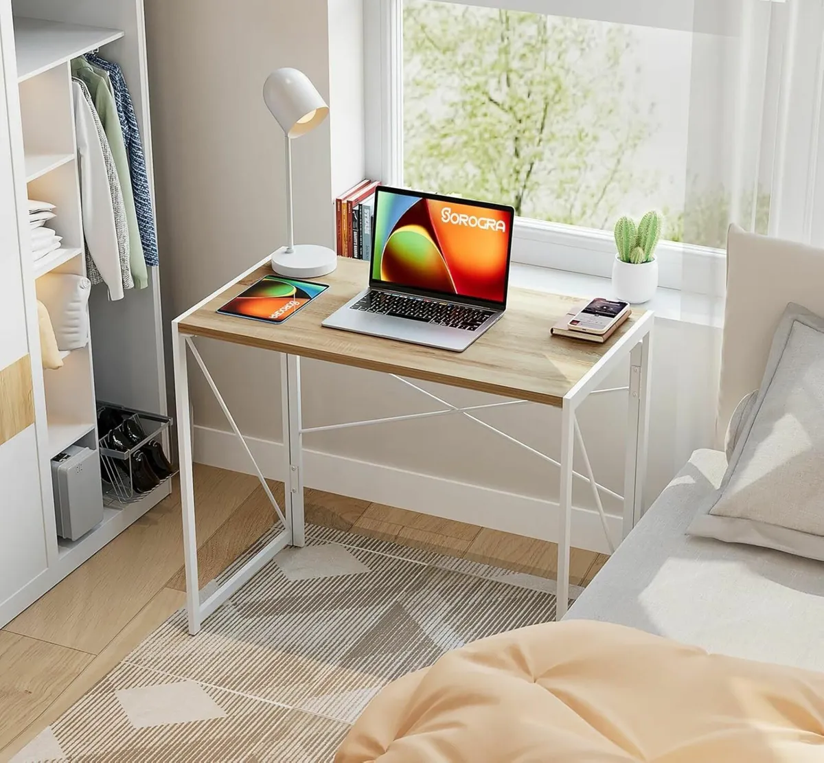 Folding Desk No Assembly 80cm Foldable Desk Office - Image 2