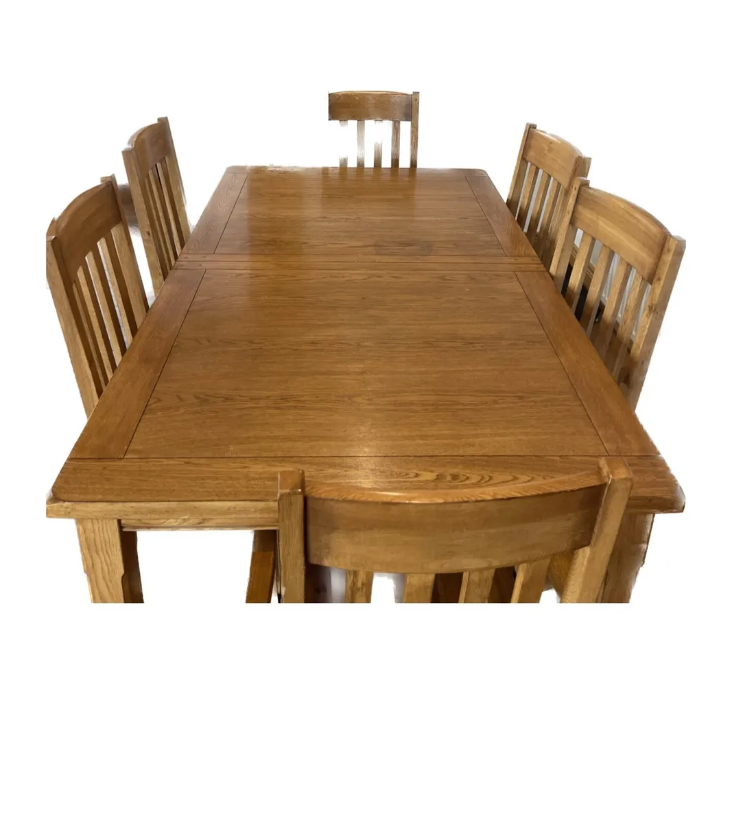 Oak Dining Table and Chairs - Image 1