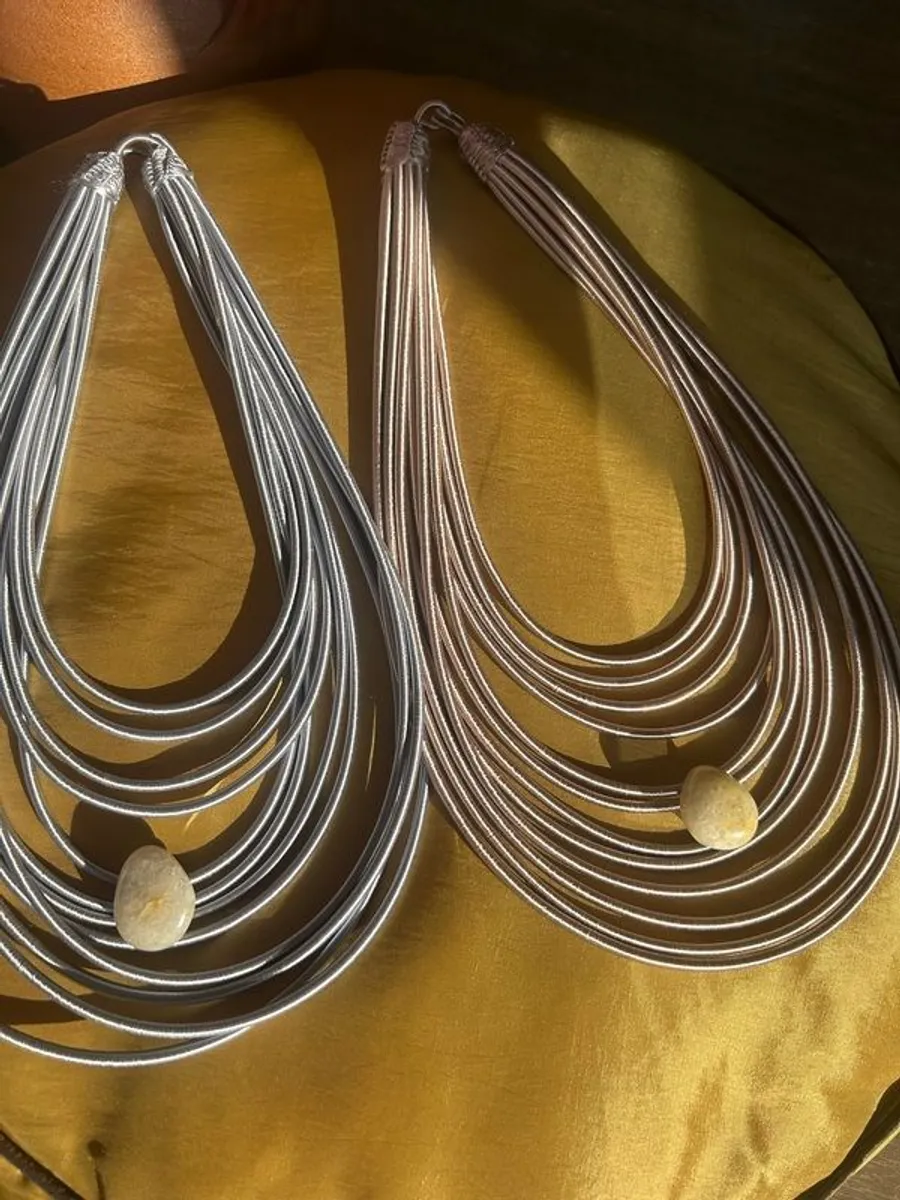 Handmade Silk threaded layered necklaces - Image 4