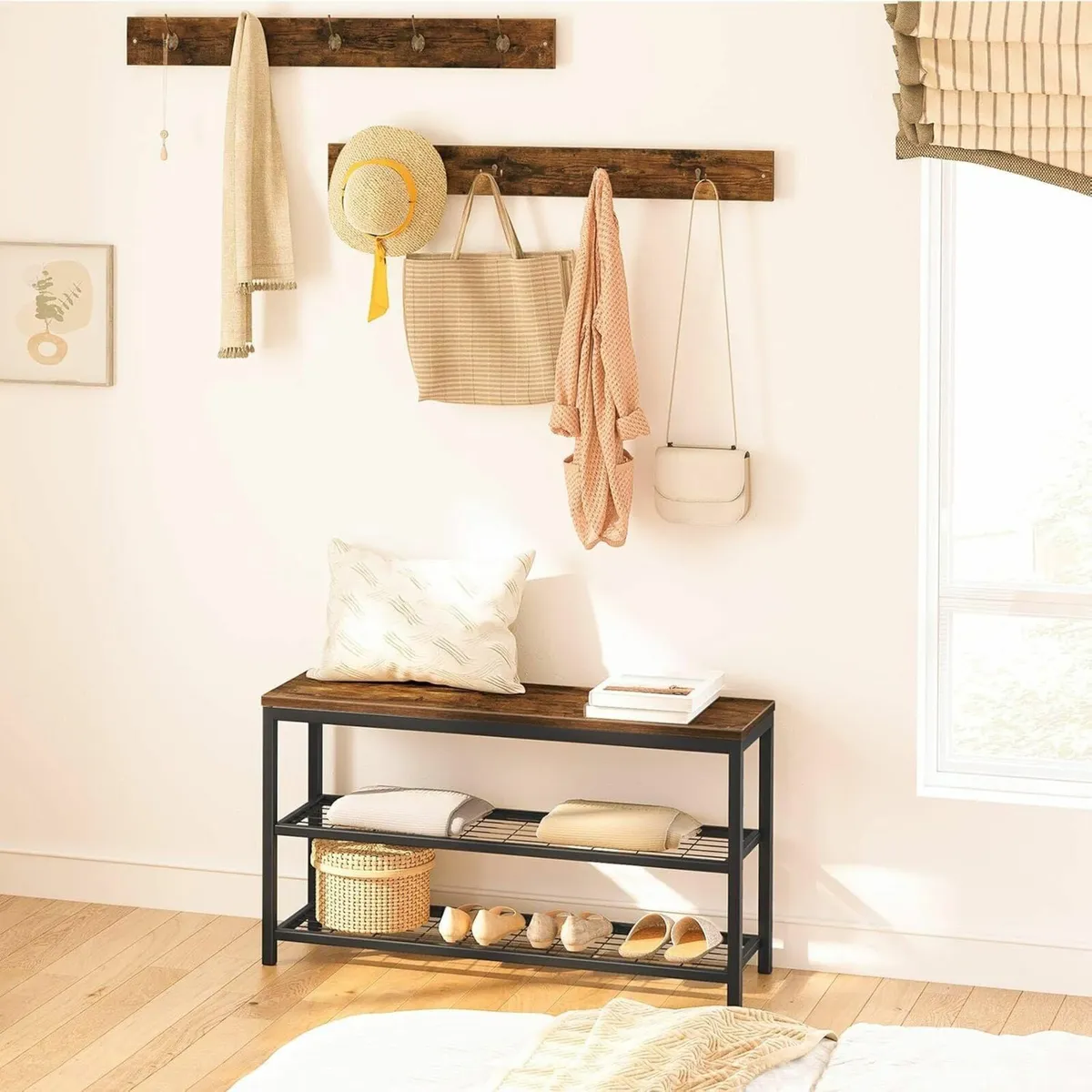 Shoe Rack with Coat Rack Hanger Hallway - Image 4