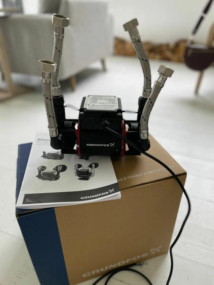 Grundfos 2.0 bar Twin Positive Head Shower Pump - Image 1