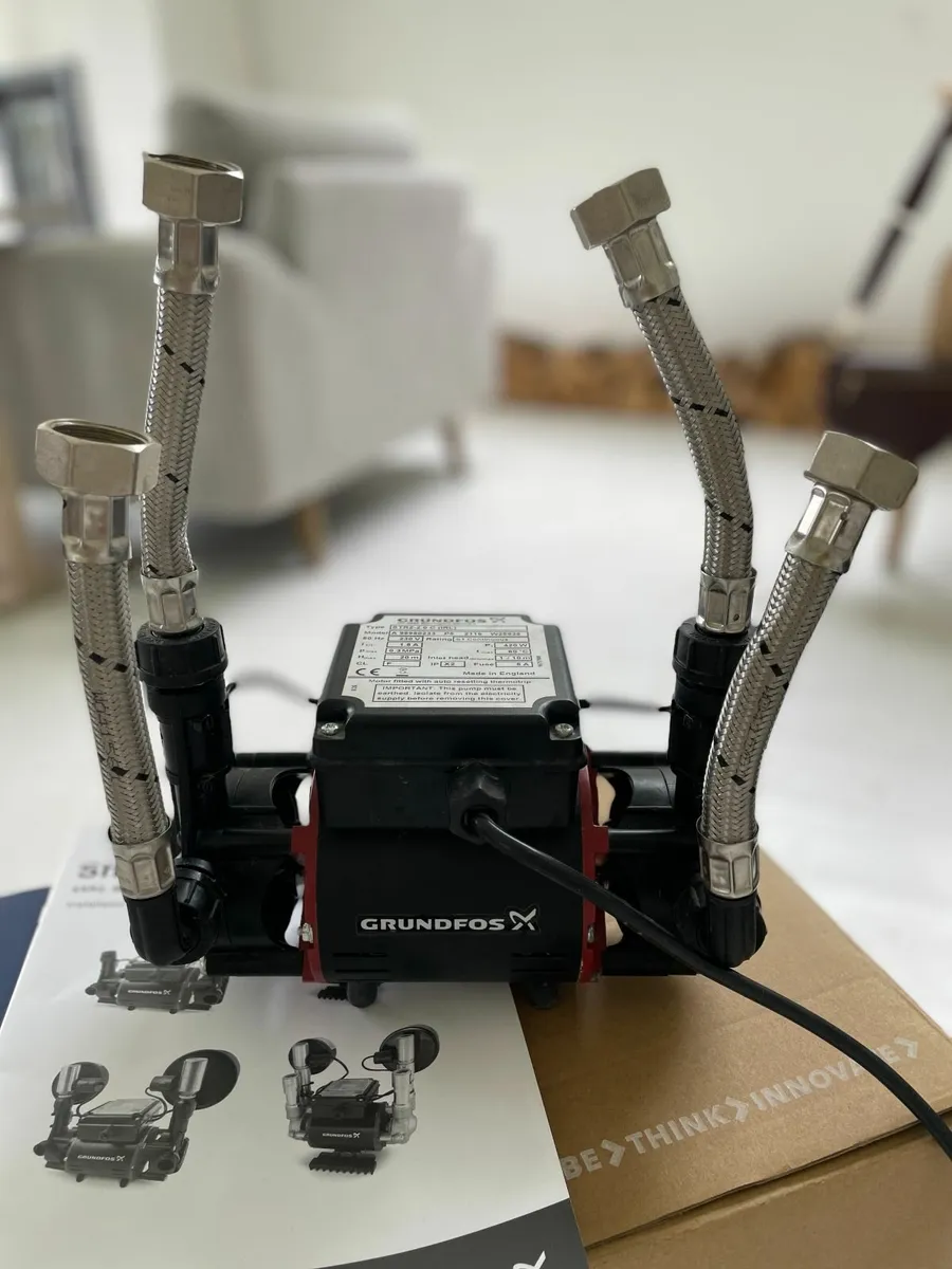 Grundfos 2.0 bar Twin Positive Head Shower Pump - Image 3