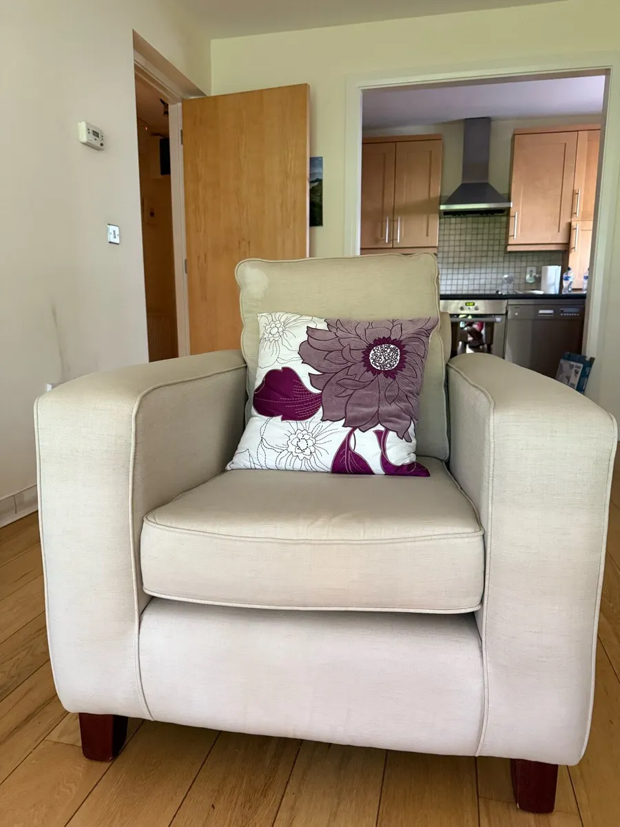 Cream Armchair - Image 3